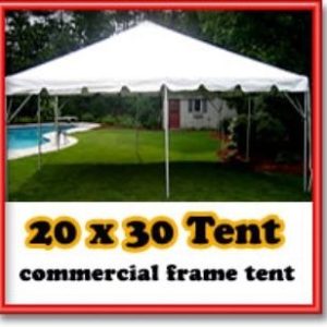 20’X30′ Frame Tent -White Top