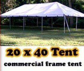 20’X40′ Frame Tent -White Top